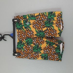 Donajo Brand Pineapple Print Active Shorts With Pockets Southern Hospitality 2